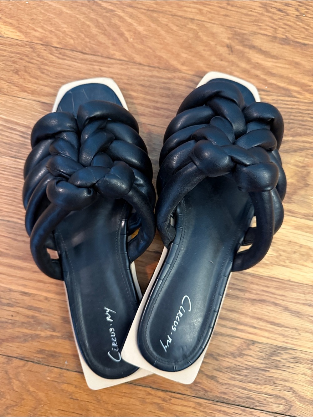 Circus by Sam Edelman Black Braided Slide Mules